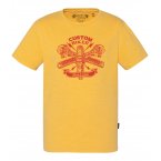 T-shirt Schott coton avec manches courtes et col rond jaune