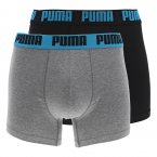 Lot de 2 boxers Puma en coton noir et gris