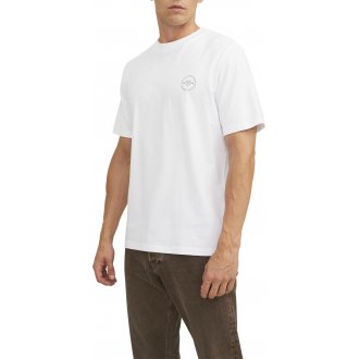 T-shirt Premium coton avec manches courtes et col ras du cou blanc