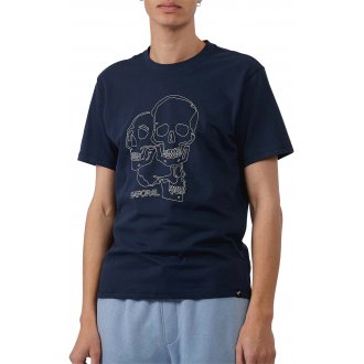 T-shirt Kaporal coton avec manches courtes et col rond marine