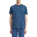 T-shirt Fred Perry coton avec manches courtes et col rond bleu