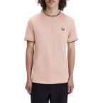 T-shirt Fred Perry coton avec manches courtes et col rond rose