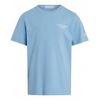 T-shirt col rond Junior Garçon Calvin Klein en coton bleu