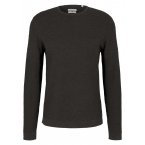 Pull col rond Tom Tailor en coton gris anthracite