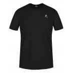 T-shirt Coq Sportif coton avec manches courtes et col rond noir