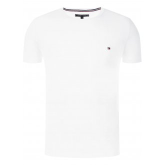 T-shirt col rond Tommy H Sportswear en coton blanc avec logo brodé