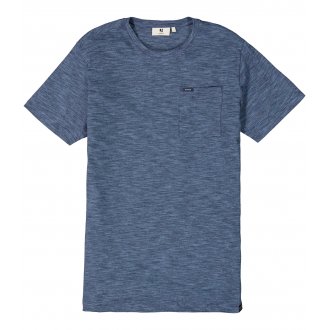 T-shirt avec manches courtes et col rond Garcia coton bleu