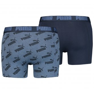 Lot de 2 boxers Puma en coton stretch bleu marine