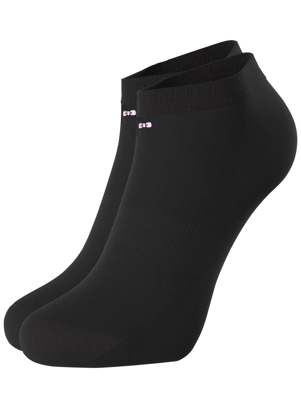 chaussettes eden park coupe socquettes en coton mélangé noir uni à logo iconique coup-de-pied