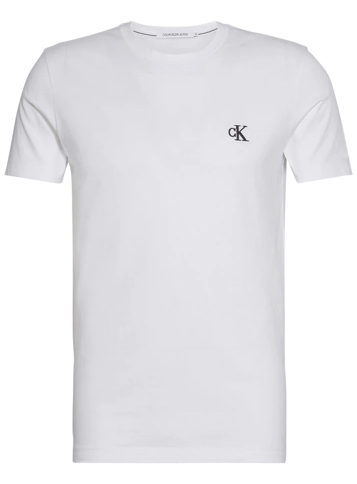 T-shirt Calvin Klein coton biologique avec manches courtes et col rond blanc