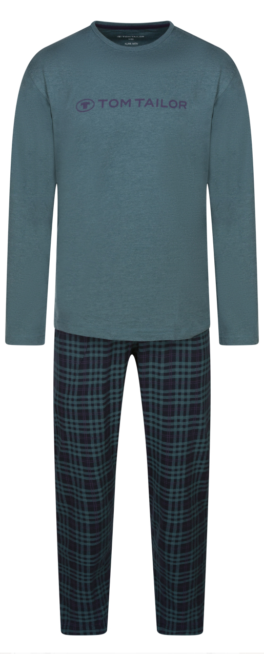 pyjama long tom tailor avec manches longues et col rond canard