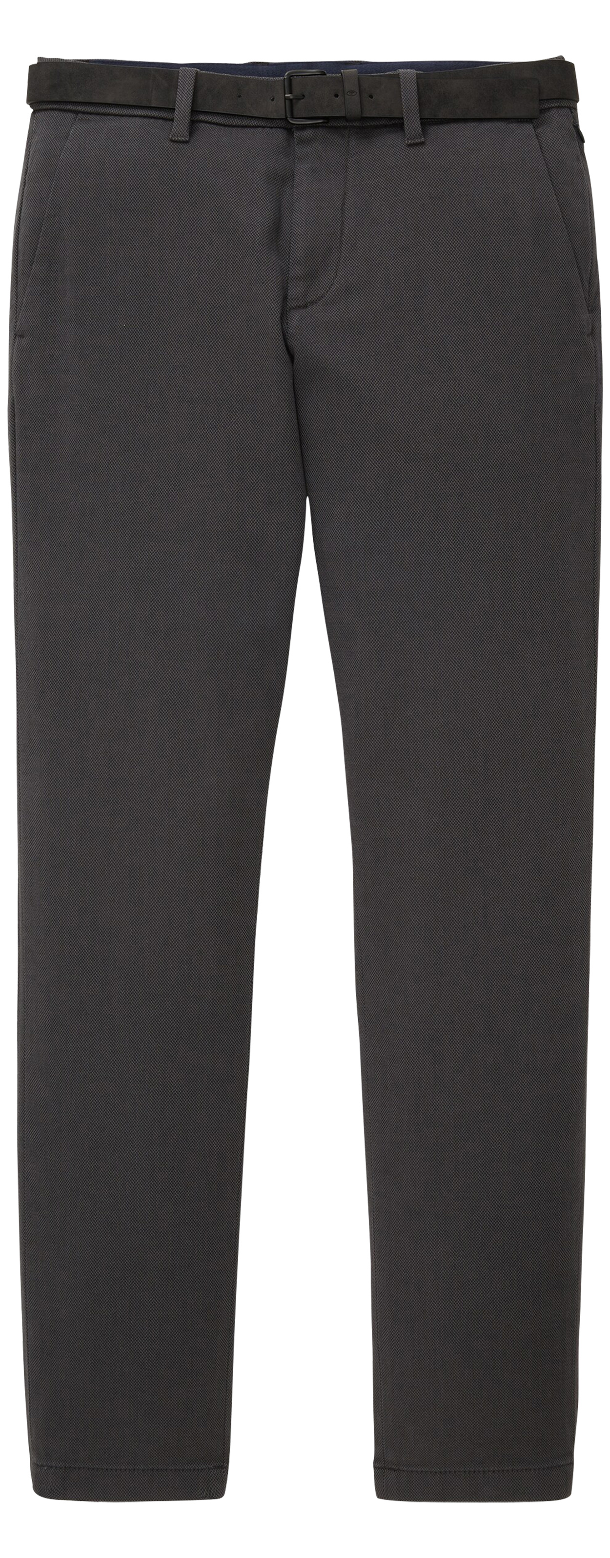 pantalon chino avec une coupe slim fit tom tailor en coton anthracite