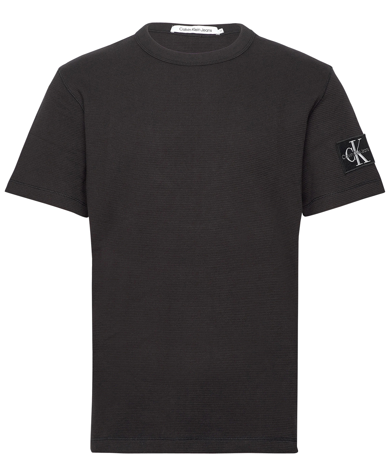 T-shirt col rond Calvin Klein Big & Tall Grande Taille coton biologique noir