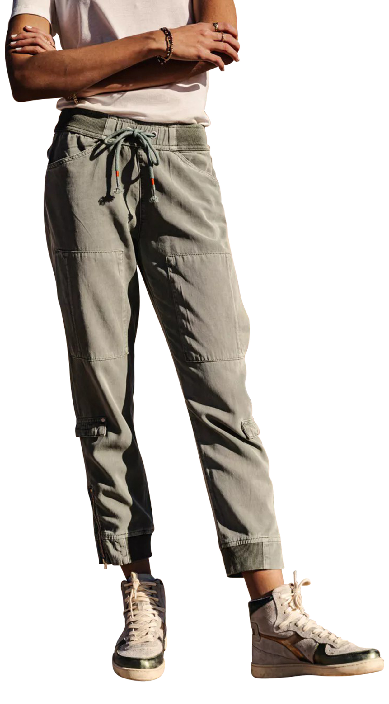 Pantalon avec plusieurs poches FEMME Freeman kaki