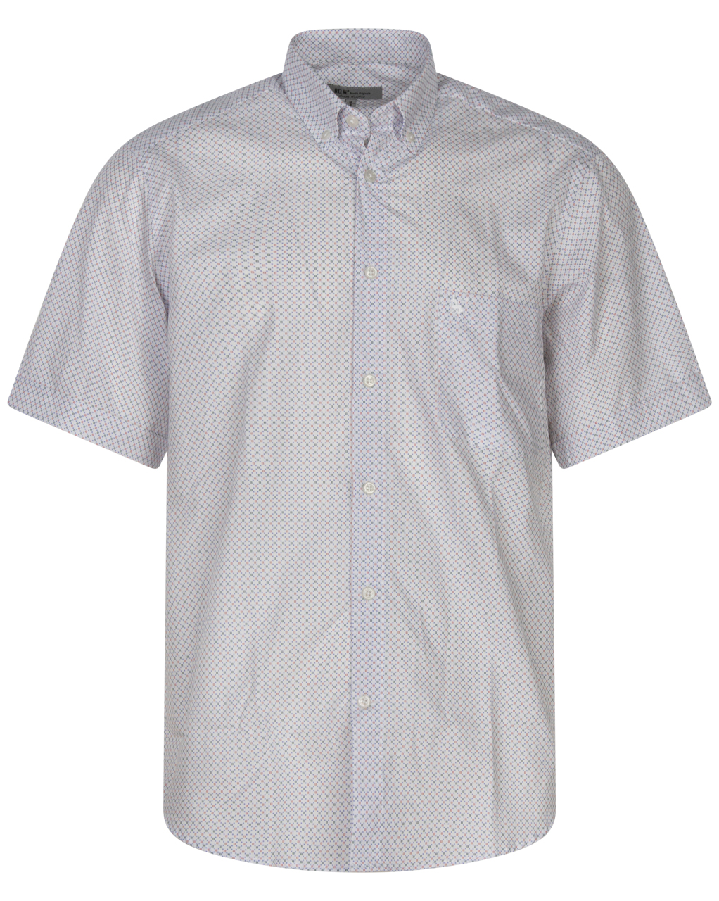 chemise manches courtes et col boutonné bande originale en coton blanche