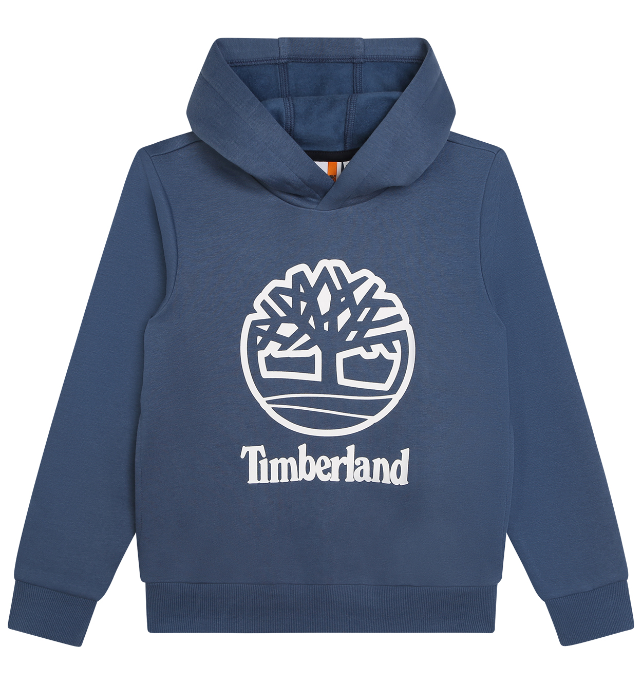 Sweat Junior Garçon Timberland coton avec manches longues et col à capuche indigo