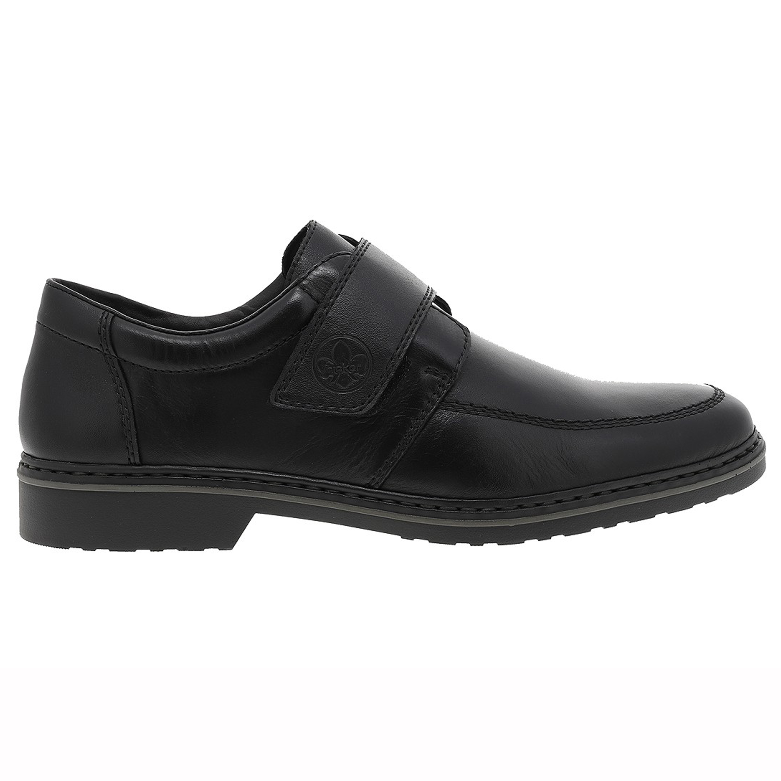 Chaussures de ville Rieker en cuir lisse noir. - Cuir  - Noir - Doublure en cuir noir