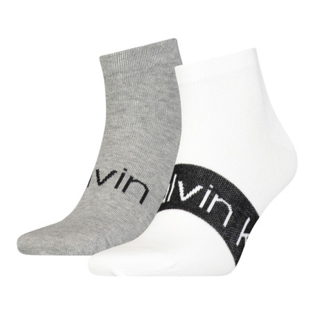 Lot de 2 paires de chaussettes mi-hautes grises...