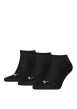 Thumbnail Lot de 3 chaussettes noires unies avec logo de la marque brodé en blanc