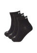 Thumbnail Lot de 3 chaussettes noires unies avec logo de la marque brodé en blanc - Image 2