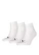 Thumbnail Lot de 3 chaussettes blanches unies avec logo de la marque brodé en noir