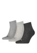Thumbnail Lots de 3 paires de chaussettes anthracite grises et blanches en coton