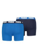 Thumbnail Lot de deux boxers bleus unis avec tailles élastiquées marine et marque blanche - Image 4