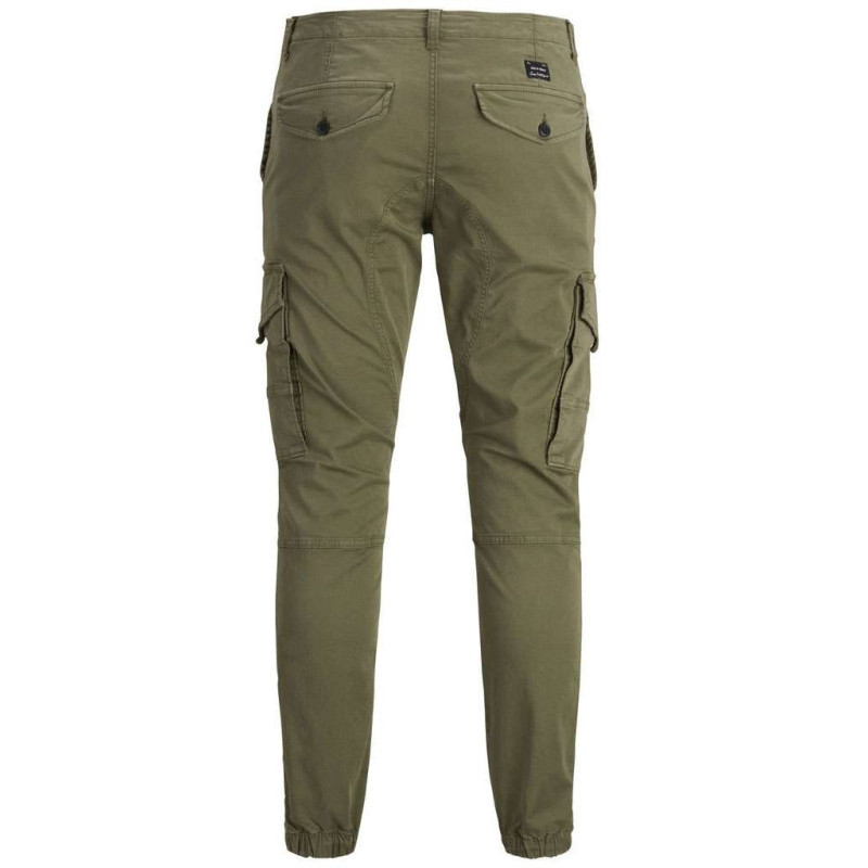 Jack & Jones - Pantalon Cargo Kaki Uni Avec Une Coupe Ample Resserré Aux Chevilles - Vert