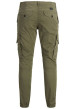 Thumbnail Pantalon cargo kaki uni avec une coupe ample resserré aux chevilles