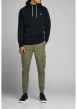 Thumbnail Pantalon cargo kaki uni avec une coupe ample resserré aux chevilles - Image 6