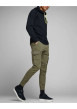 Thumbnail Pantalon cargo kaki uni avec une coupe ample resserré aux chevilles - Image 10