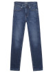 Thumbnail Jean bleu en coton avec une coupe skinny et étiquette d'authentification - Image 2