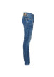 Thumbnail Jean bleu en coton avec une coupe skinny et étiquette d'authentification - Image 3