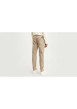 Thumbnail Pantalon chino beige uni en coton avec une coupe droite et 4 poches - Image 4