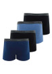 Thumbnail Lot de 4 boxers multicolores en coton unis avec tailles élastiquées grises et marque - Image 3
