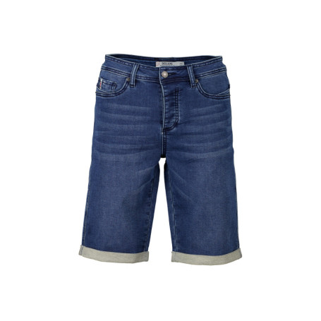 Short en jean effet délavé pour garçon indigo...