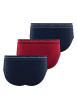 Thumbnail Lot de 3 slips en coton multicolores unis avec une coupe fermée - Image 2