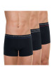 Thumbnail Lot de 3 boxers en coton noires unis avec une coupe fermée - Image 2