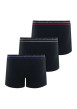 Thumbnail Lot de 3 boxers en coton noires unis avec une coupe fermée - Image 4