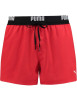 Thumbnail Short de bain rouge uni avec une coupe regular fit et une poche arrière