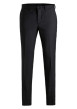 Thumbnail Pantalon noir uni à coupe droite et à fermeture zippée boutonnée - Image 5