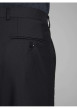 Thumbnail Pantalon noir uni à coupe droite et à fermeture zippée boutonnée - Image 7