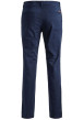 Thumbnail Pantalon Chino bleu uni à coupe droite et fermeture zippée boutonnée - Image 3