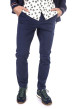 Thumbnail Pantalon Chino bleu uni à coupe droite et fermeture zippée boutonnée - Image 4