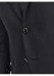Thumbnail Veste de costume noire unie à col cranté et fermeture boutonnée - Image 2