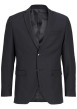 Thumbnail Veste de costume noire unie à col cranté et fermeture boutonnée - Image 4