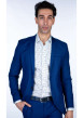 Thumbnail Veste bleue à coupe ajustée à col à revers et fermeture boutonnée - Image 3