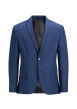 Thumbnail Veste bleue à coupe ajustée à col à revers et fermeture boutonnée - Image 4
