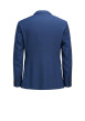 Thumbnail Veste bleue à coupe ajustée à col à revers et fermeture boutonnée - Image 5