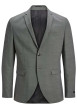 Thumbnail Veste blazer gris avec boutons et poches passepoilées à l'avant